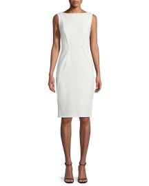 Sleeveless Boat-Neck Sheath Dress at Neiman Marcus